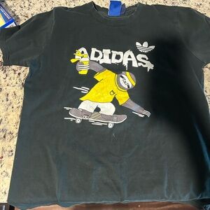 RARE Adidas Skateboard Sloth Graphic Tee Collectible
